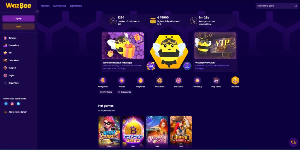 Wazbee Casino cover